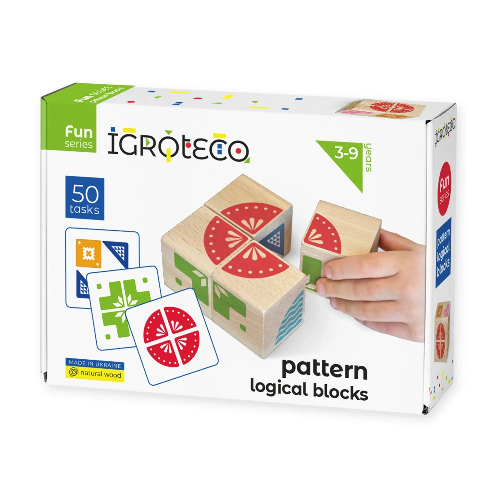 Fa logikai kockák – 4 kocka, 50 feladat, 3 éves kortól — 1. kép